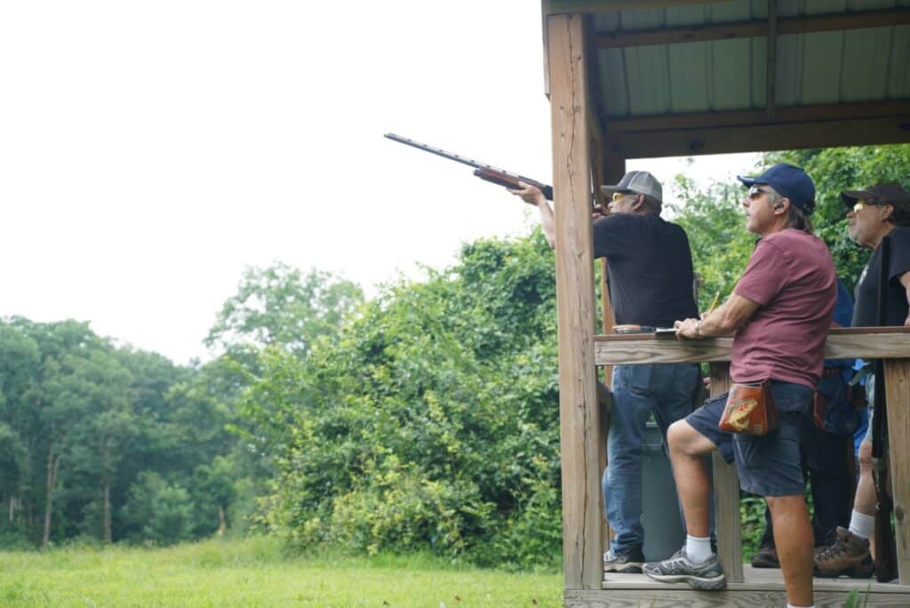 a group shooting at wing pointe sporting clays