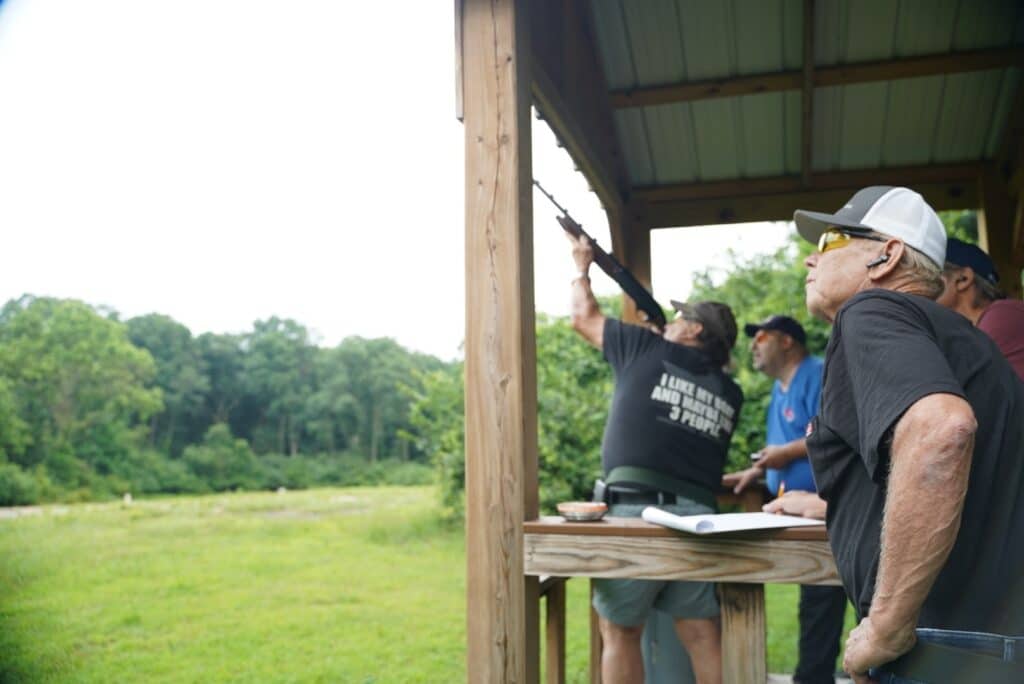 a group at the wing pointe sporting clays course