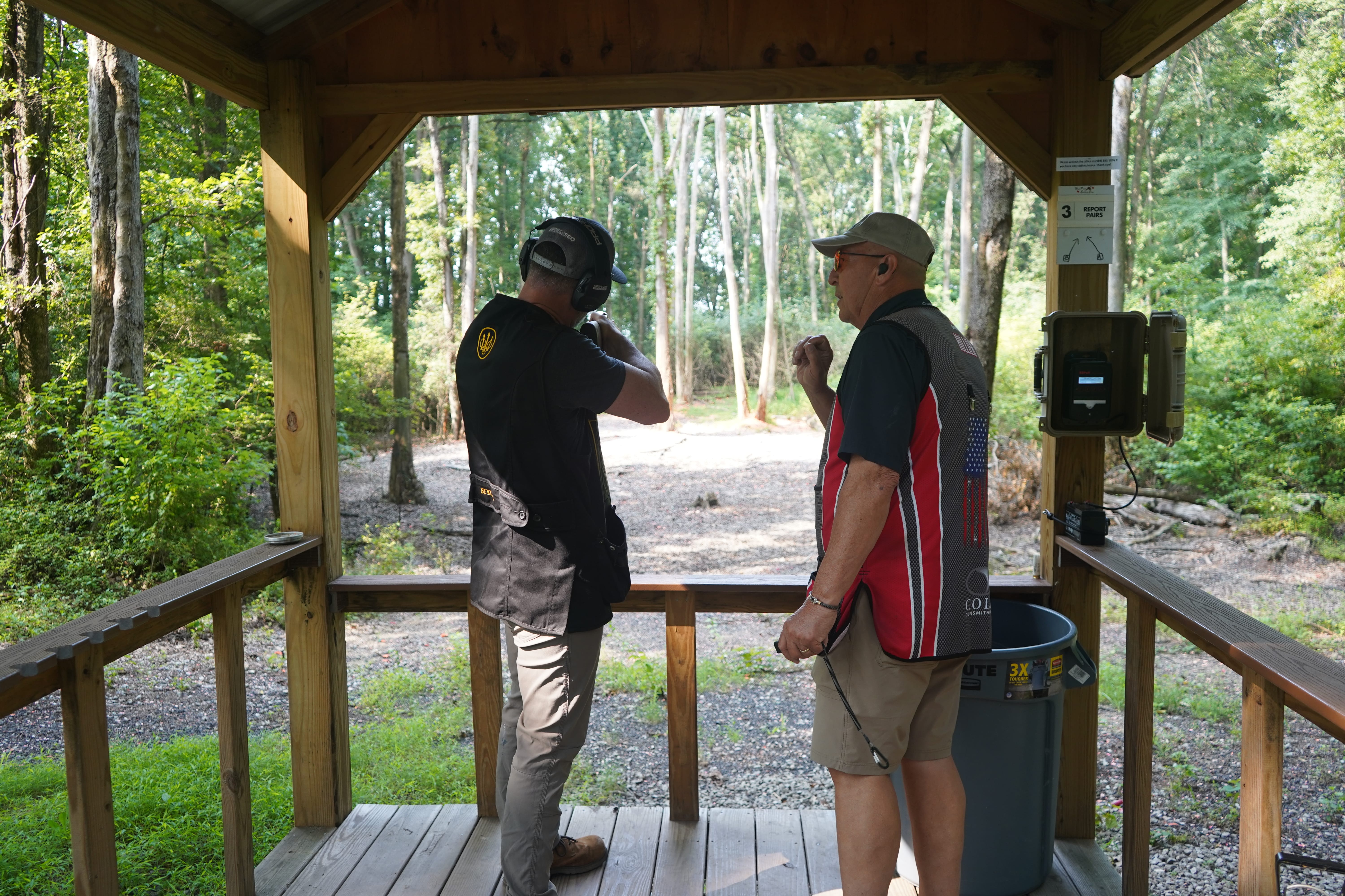 someone receiving a private shotgun lesson at wing pointe sporting clays